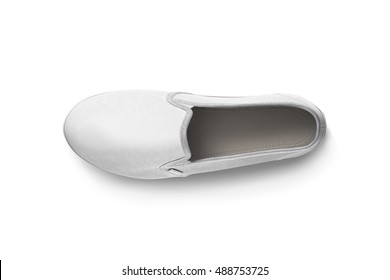 Blank White Slipon Shoe Design Mockup Stock Illustration 488753725 ...