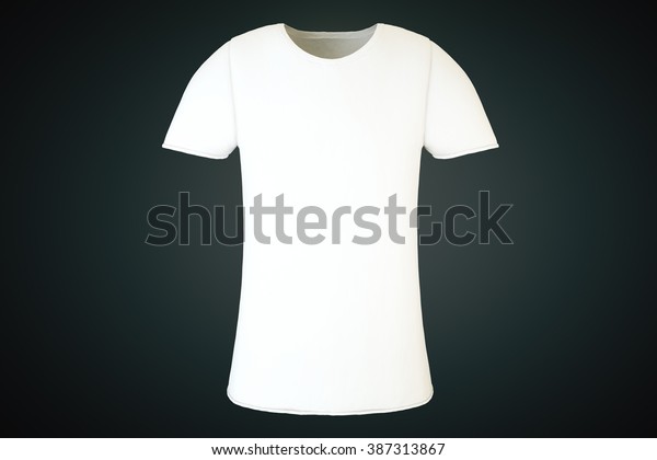 Blank White Tshirt Front View Isolated Stock Illustration 387313867 ...