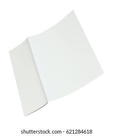 Blank White Unfolded A4 Paper Crumpled Stock Illustration 621284618 ...