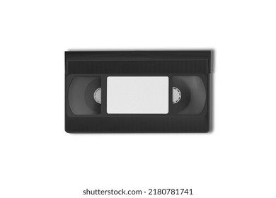 Blank white video cassette tape mockup, isolated, top view, clipping path. Clear vhs cassette case design mockup. Retro TV video cover template. Analog film case box copy with sticker.3d rendering. - Powered by Shutterstock