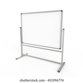 Blank Whiteboard. 3D Illustration