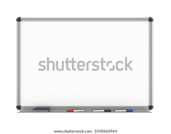 Blank Whiteboard Isolated 3d Rendering Stock Illustration 1038660964 ...