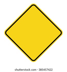 Blank Yellow Sign Empty Square Warning Stock Illustration 385457422 ...