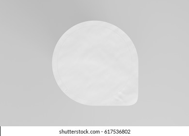 Blank Yogurt  Packaging. Mockup Dessert Plastic Container Isolated On White Background With Clipping Path. 3d Render