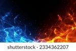 blazing blue and red flame background