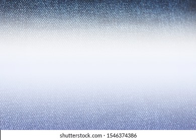 Bleached denim jeans background  Empty white copy space and jean fabric frame  Abstract gradient jean wallpaper 