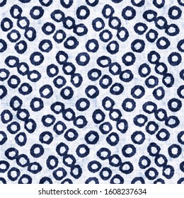 Bleached Effect Textured Linked Dots Graphic Motif. Seamless Pattern.