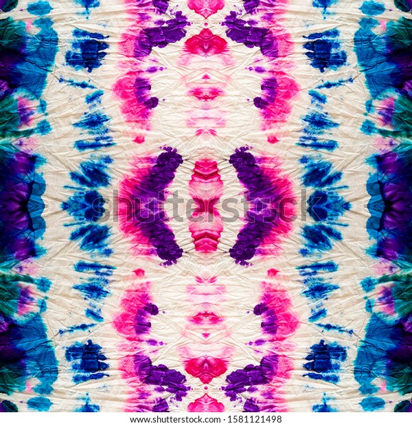 Violet Floral Design. Tribal Mottled Watercolor Texture. Purple Fuchsia Elements Wallpaper. 