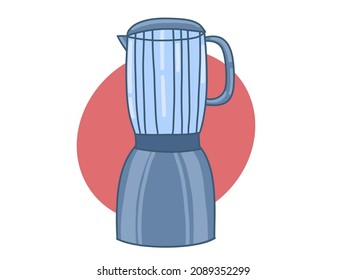 Blender Cartoon Raster Illustration. Minimalistic Style.