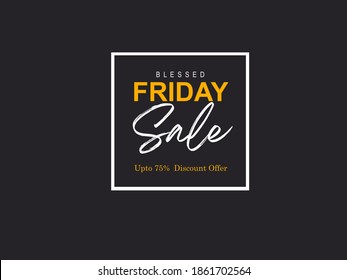 Blessed Friday Sale Promotion Illustration Stock Image.