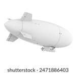 Blimp Airship Isolated. 3D render