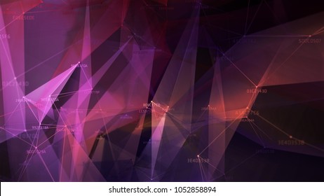 Block chain network and programming concept on technology background.  Blockchain , cryptocurrencies , bitcoin and distributed ledger technology concept. Block chain