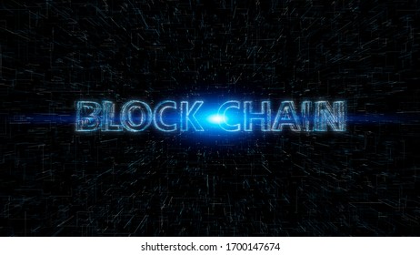 Block chain technology concept.Blockchain is a technology that will change the business world of the future.Internet cryptocurrency blockchain production and generation technology, 3D Rendering