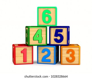 Block Number On White Background Isolated Stock Illustration 1028328664