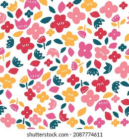 Block Print Ditsy Seamless Repeat Pattern