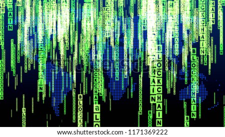 Blockchain. 3D illustration