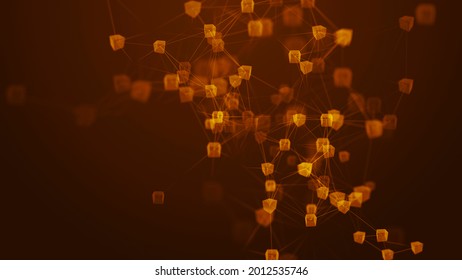Blockchain bitcoin mining conceptual digital encryption defi crypto currency 