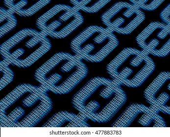 Blockchain digital background