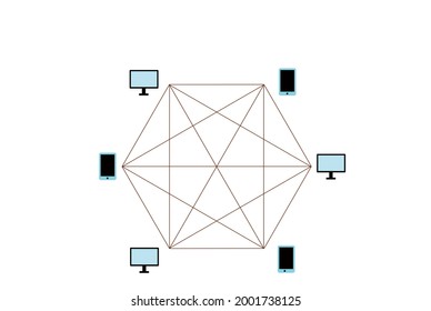 Blockchain Network Concept, Distributed Ledger Technology.