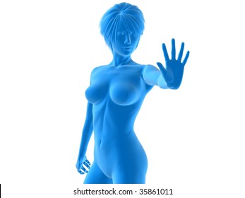 blocking woman