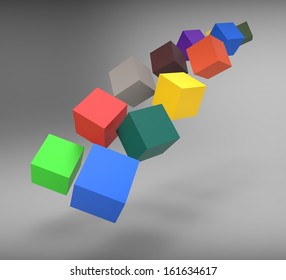 Blocks Falling Shows Action Ideas And Solutions