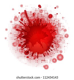 Blood Blobs Isolated On White Background Stock Illustration 112434143 ...