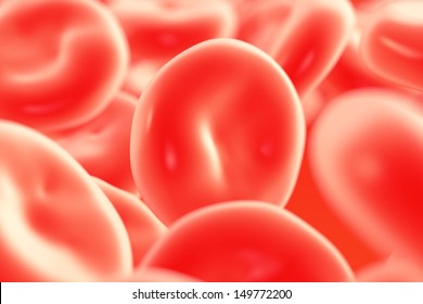 Blood Cells , SEM Of Red & White Blood Cells