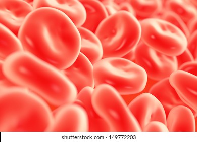 Blood Cells , SEM Of Red & White Blood Cells