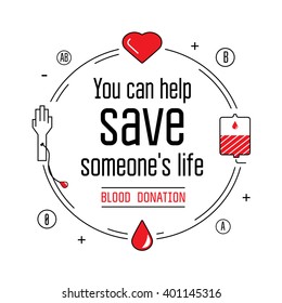 Blood Donation Icons Flat Style Donors Stock Illustration 401145316 ...