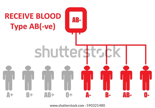 Blood Donationblood Group Type Ab Negative Stock Illustration 590321480