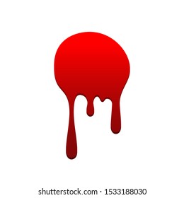 Blood Drip Drop Blood Isloated White Stock Illustration 1533188030 ...