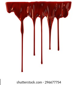 Blood Dripping Down Over White Background Stock Illustration 296677754 ...