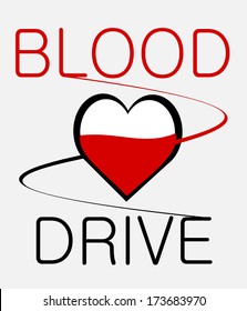 Blood Drive Graphic Design With Heart