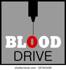 Blood Drive Graphic Design With Needle