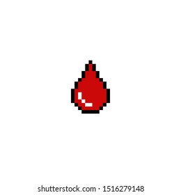 Blood Drop Icon Pixel Art Illustration Stock Illustration 1516279148