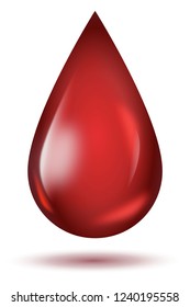 Blood Drop Isolated