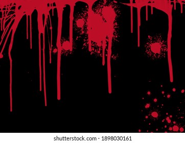 Blood Drops Splatter Spray Background Wallpaper