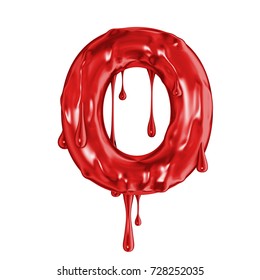 Blood Font Halloween Horror Letter O