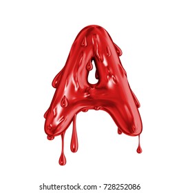 Blood Font Halloween Horror Letter A