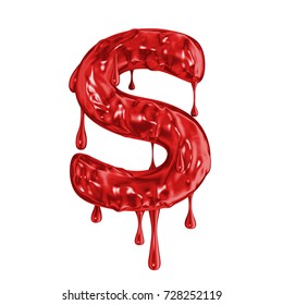 Blood Font Halloween Horror Letter S