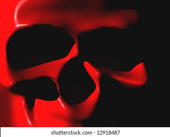 Blood Red Skull Of Death