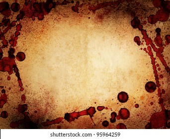 Blood spot on vintage background