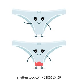 Stains female underwear 5 ways