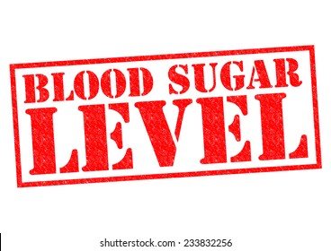 BLOOD SUGAR LEVEL red Rubber Stamp over a white background.