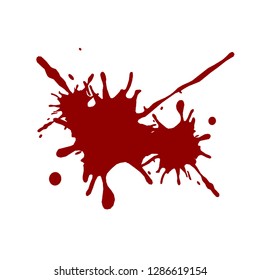 A Bloodstain On A White Background