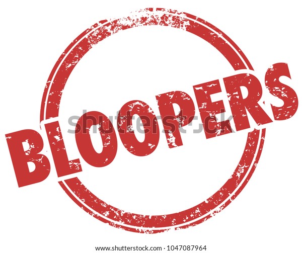 Bloopers Merrorsがred Stamp Wordイラストを上回る のイラスト素材