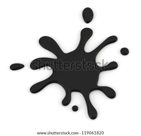 blot - 3d render on white