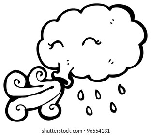 Cartoon Blowing Cloud Stock Illustration 95880457