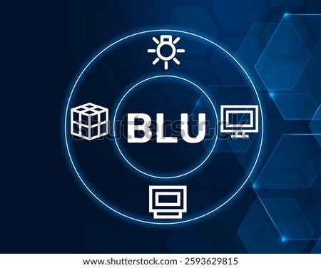 blu back light unit.BLU acronym. Back Light Unit, a unit used in displays to provide the backlight for screens.