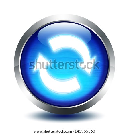 blu glass button - refresh 